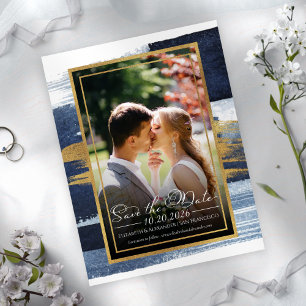 Abstract Wedding Save the Date Invitations   Blue 