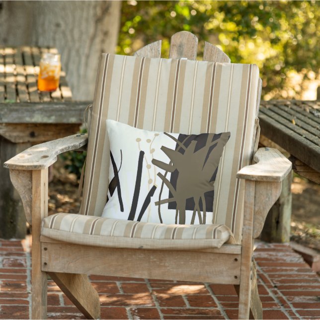 Abstract weeds minimalist art cushion (Chair)