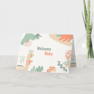 Abstract Welcome Baby Greeting Card