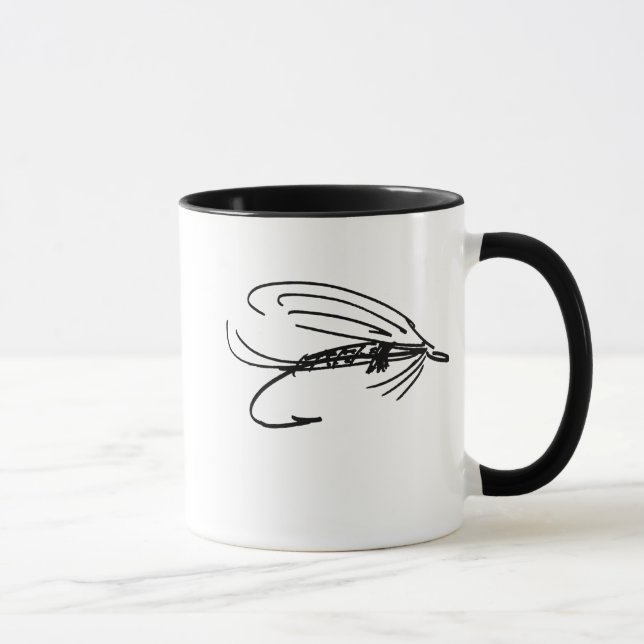 Abstract Wet Fly Lure Mug (Right)