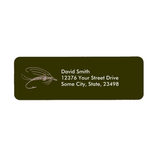Abstract Wet Fly Lure Return Address Label (Front)