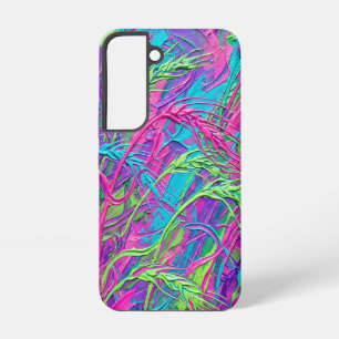 Abstract Wheat Field Neon Vibrant Samsung Cases