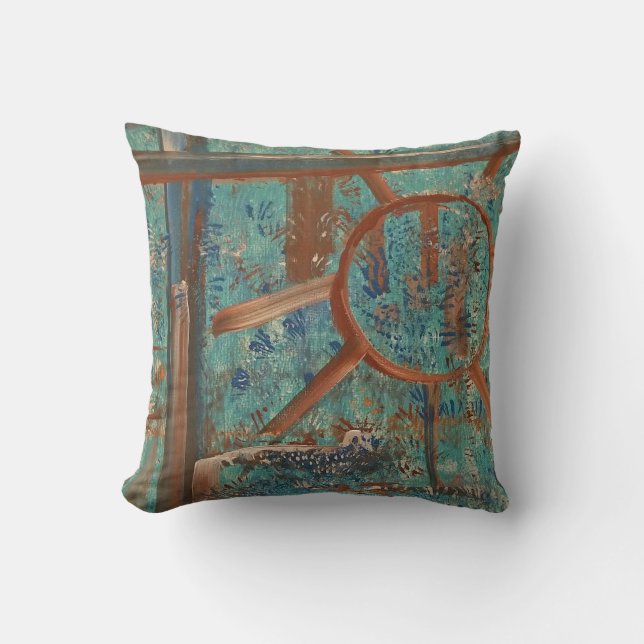 Abstract Wheel & Fence Cushion (Front)