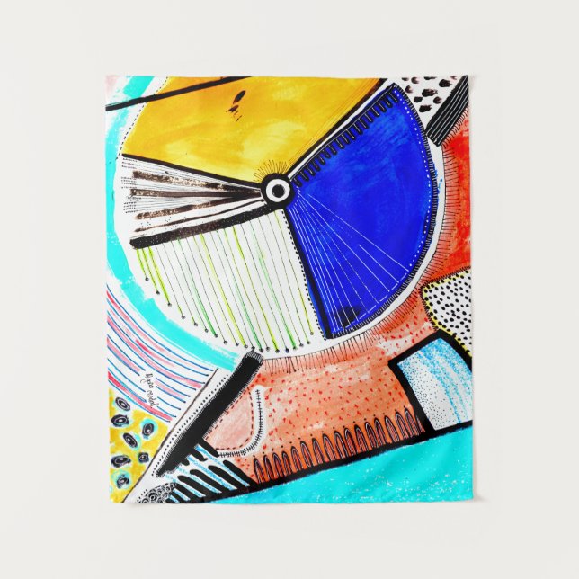 Abstract Wheel Tapestry (Front)