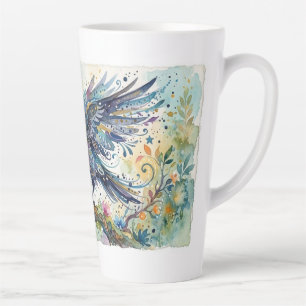 Abstract Whimsical Watercolor Crow Mug