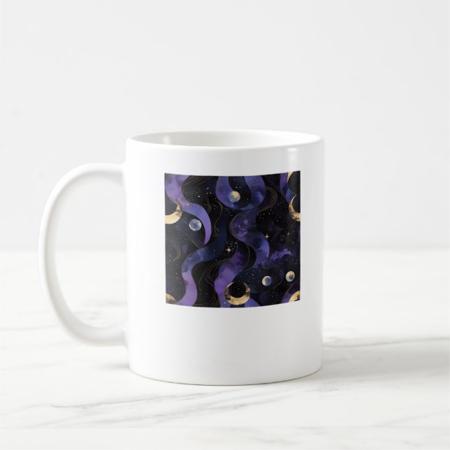 Abstract Whimsigoth Pattern Classic Coffee Mug (Left)