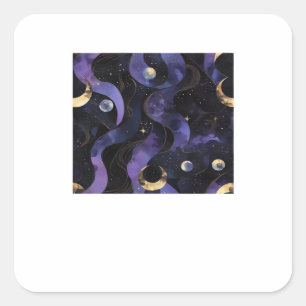 Abstract Whimsigoth Pattern Classic Square Sticker