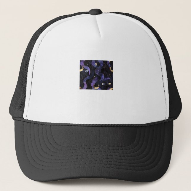 Abstract Whimsigoth Pattern Classic Trucker Hat (Front)