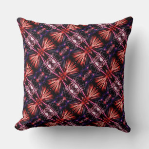 Abstract Whiskered Stripes Pattern Throw Pillow