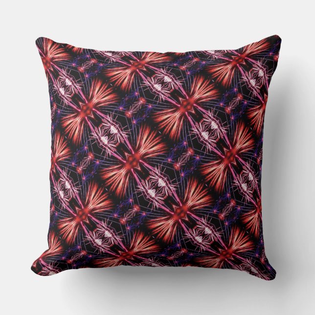 Abstract Whiskered Stripes Pattern Throw Pillow (Front)