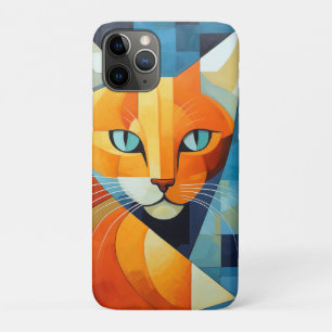 Abstract Whiskers: Orange Cat iPhone 11 Pro Case