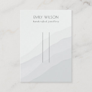 Abstract White Grey Waves Hairclips Pin Display Business Card