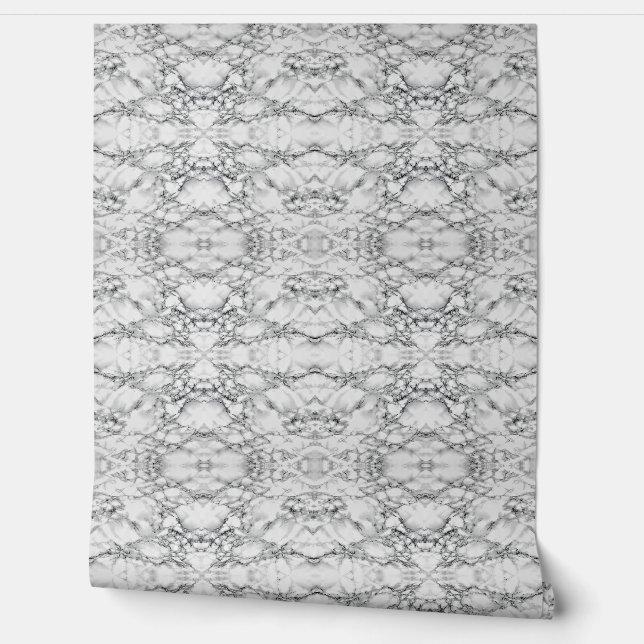 Abstract White Marble Design Wallpaper (Unrolling)