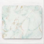 Abstract White Mint Green Gold Marble Mouse Pad<br><div class="desc">Modern Abstract Contemporary Design 


Italian Design Florence fashion  florenceK</div>