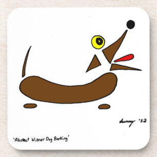 Abstract Wiener Dog Coasters - Set of 6