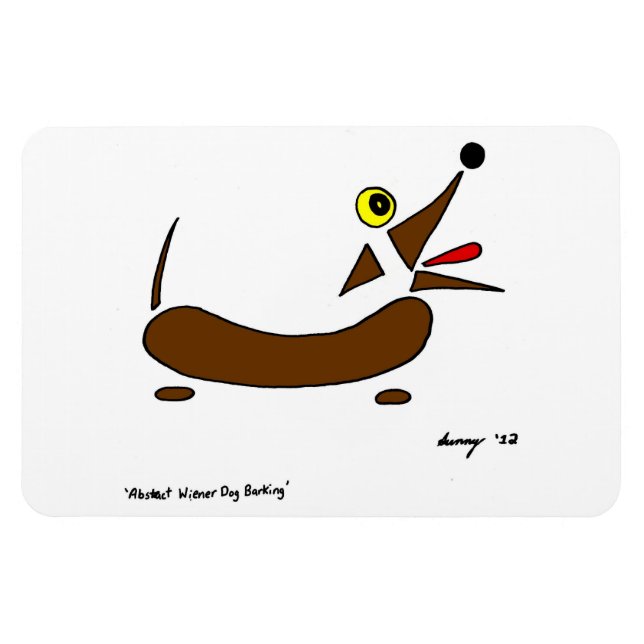 Abstract Wiener Dog Flexible Magnet (Horizontal)