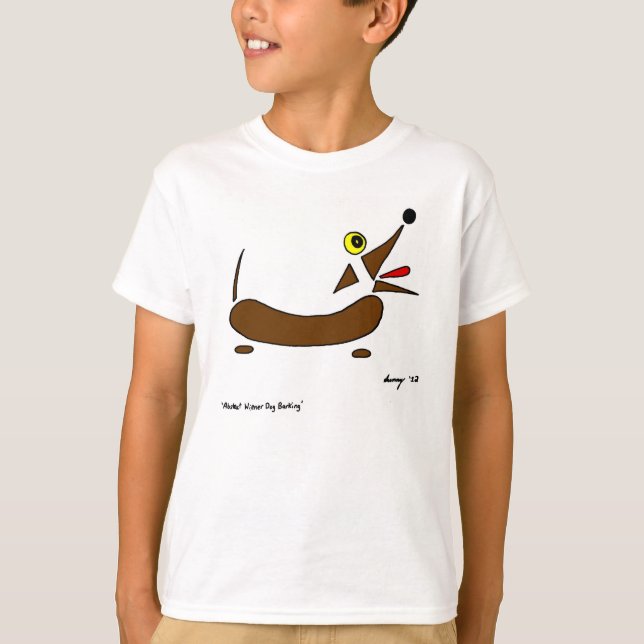 Abstract Wiener Dog Kids American Apparel T-Shirt (Front)