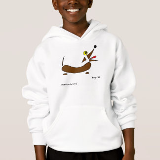 Abstract Wiener Dog Kids Hooded Sweatshirt