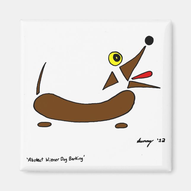 Abstract Wiener Dog Magnet (Front)