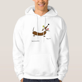 Abstract Wiener Dog Mens Hooded Sweatshirt