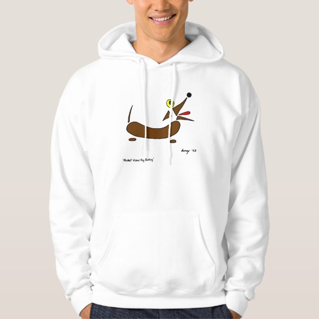 Abstract Wiener Dog Mens Hooded Sweatshirt (Front)