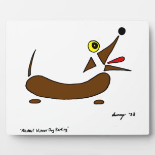 Abstract Wiener Dog Plaque
