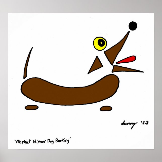 Abstract Wiener Dog Print (Front)