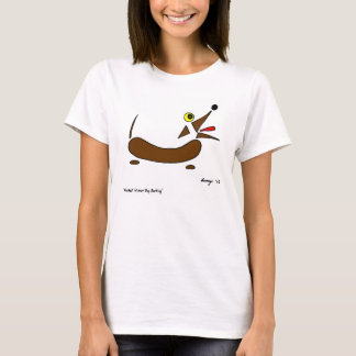 Abstract Wiener Dog Womens Baby Doll T-Shirt