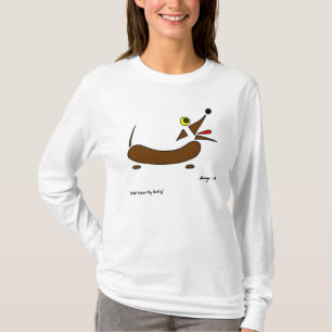 Abstract Wiener Dog Womens Hooded Sweatshirt T-Shirt
