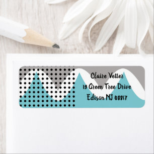 Abstract Wiggles Return Address Label