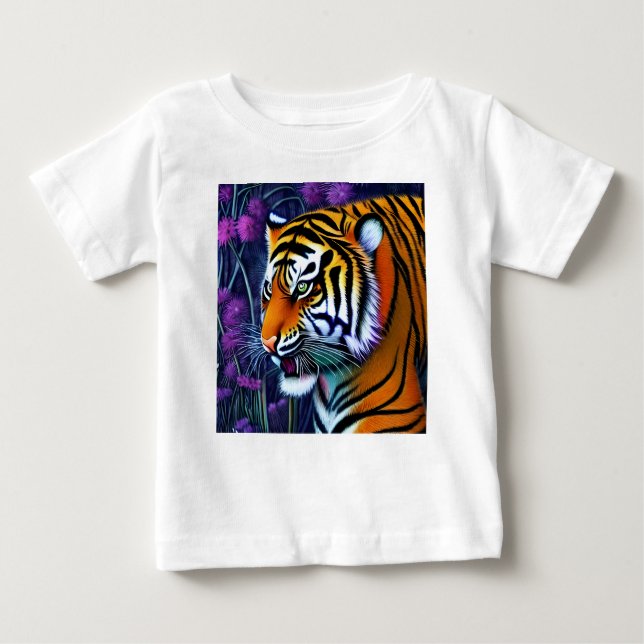 Abstract Wild  Majestic Predator Tiger Baby T-Shirt (Front)