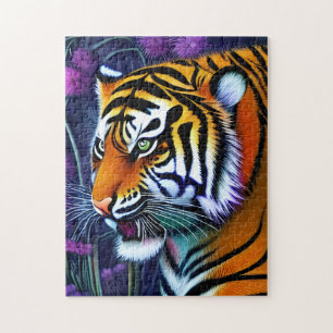Abstract Wild  Majestic Predator Tiger Jigsaw Puzzle
