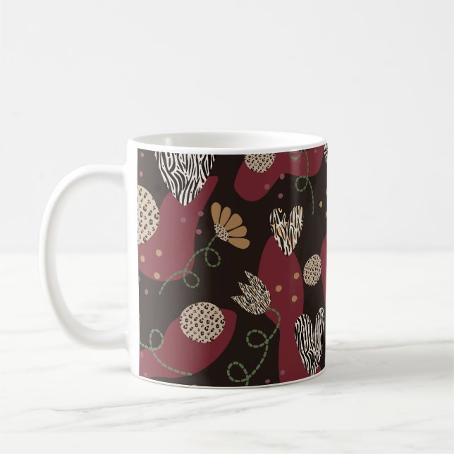 Abstract wild seamless pattern  coffee mug (Left)