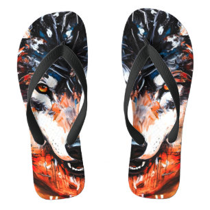 Abstract Wild Spirit Wolf Thongs