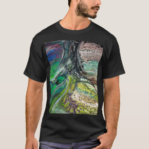 Abstract wild tree greens and blues T-Shirt