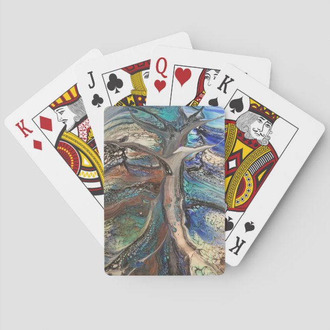 Abstract wild tree playing cards (Back)