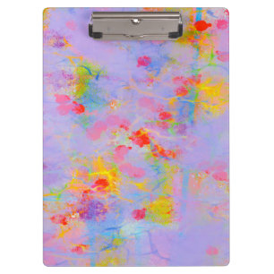 Abstract Wildflower Field Design Clipboard
