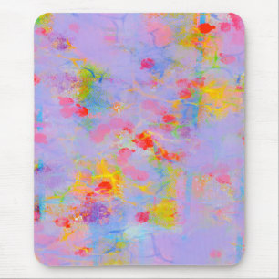 Abstract Wildflower Field Design Mouse Pad