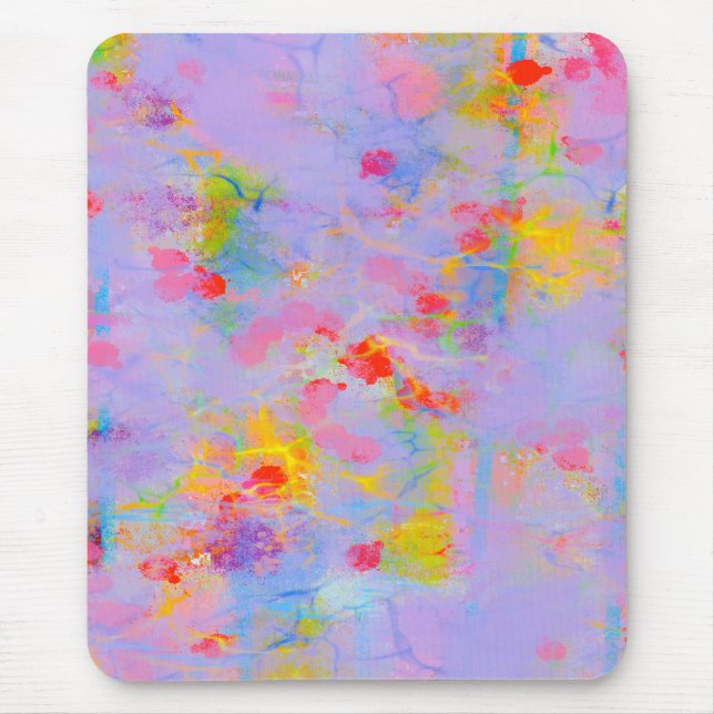Abstract Wildflower Field Design Mouse Pad (Front)