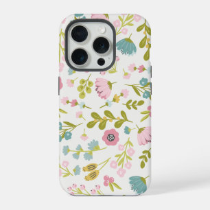 Abstract Wildflower pattern iPhone 15 Pro Case