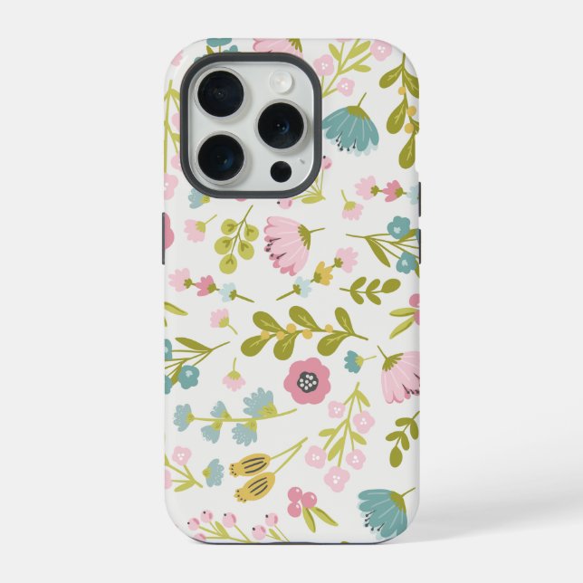 Abstract Wildflower pattern iPhone Case (Back)