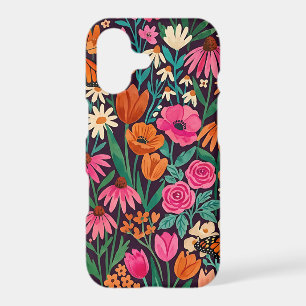Abstract Wildflowers Butterflies iPhone Cases