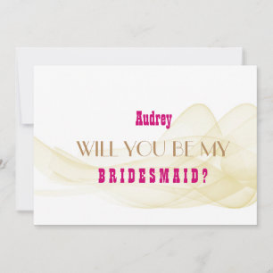 Abstract Will you be my Bridesmaid? Invitation
