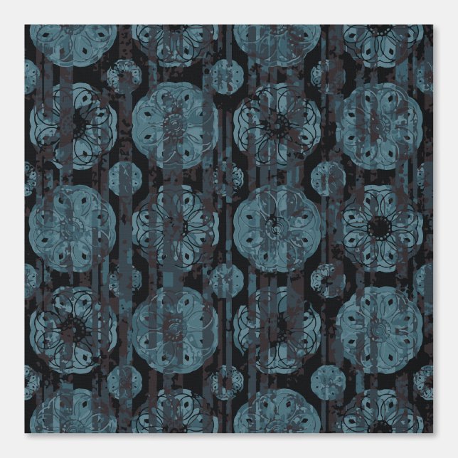 Abstract Window Reflections with Blue and Black Wallpaper (Front)