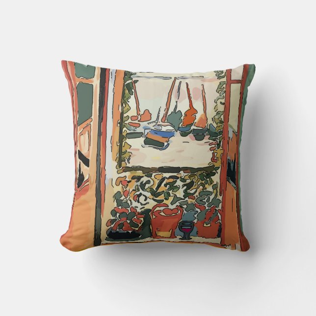 Abstract Window & Wine Glass Cushion (Front)