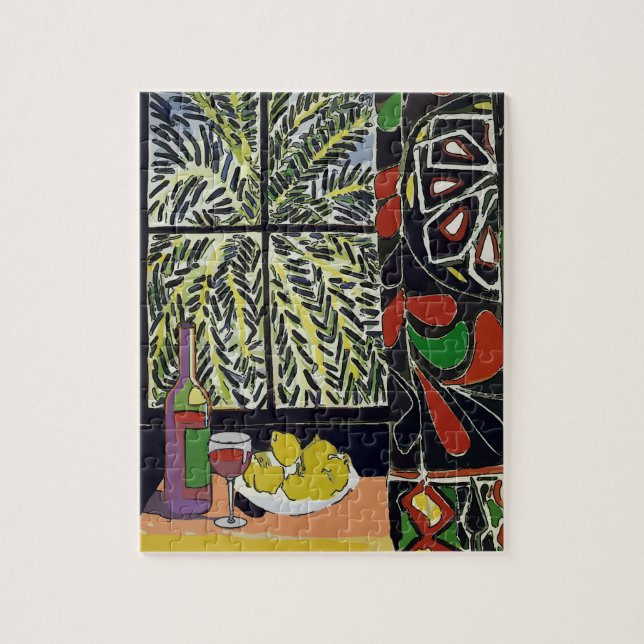 Abstract Window with Wine Jigsaw Puzzle (Vertical)