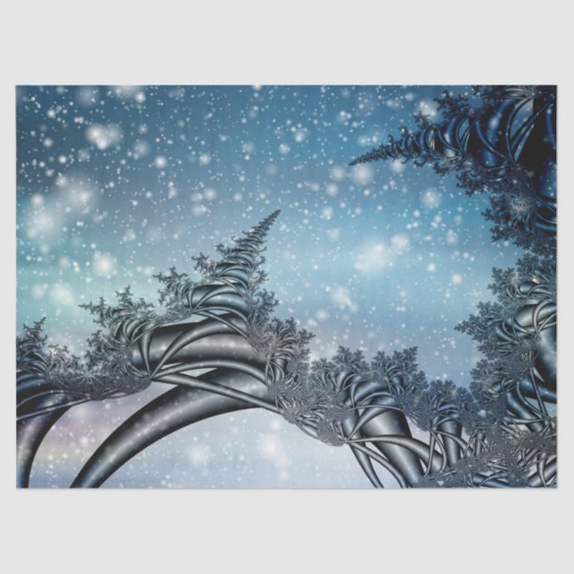 Abstract Winter Fractal 32 Background Tissue Paper (Front)