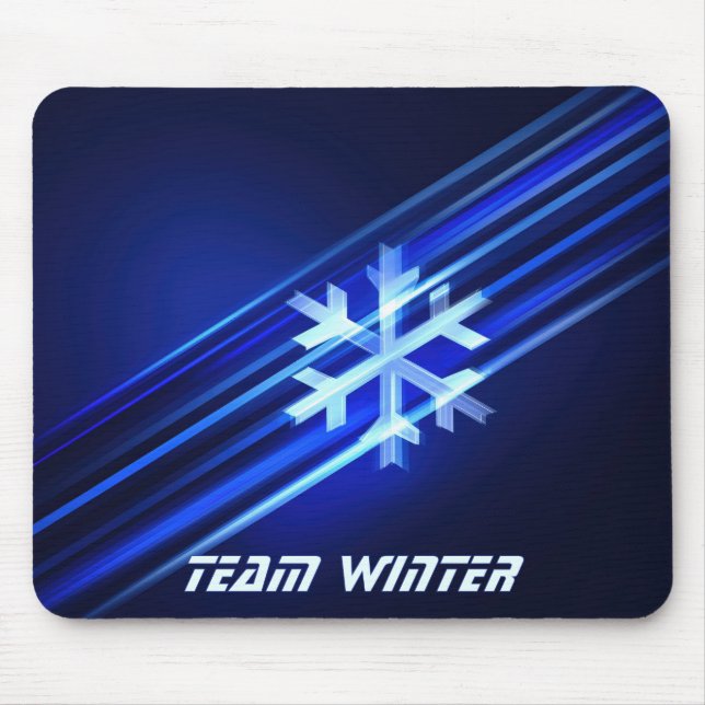 Abstract Winter Illustration with Snowflake  Mouse Pad (Front)
