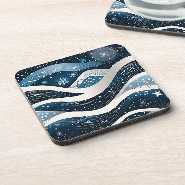 Abstract Winter Wonderland Coaster (Left Side)