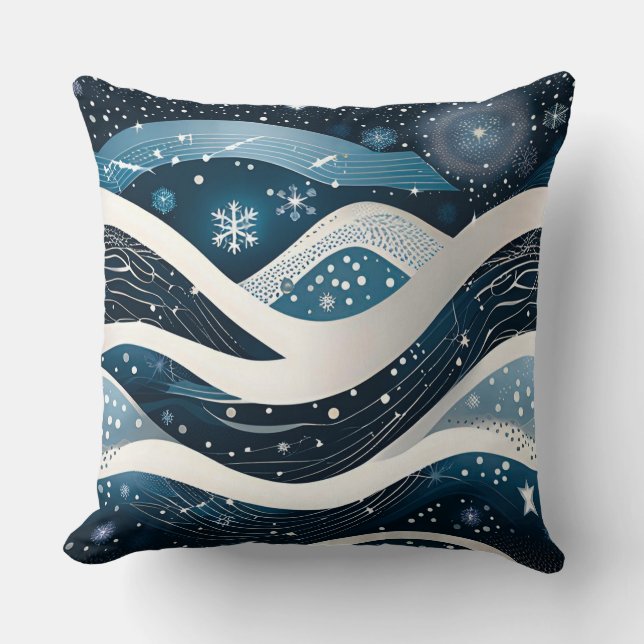 Abstract Winter Wonderland Cushion (Front)